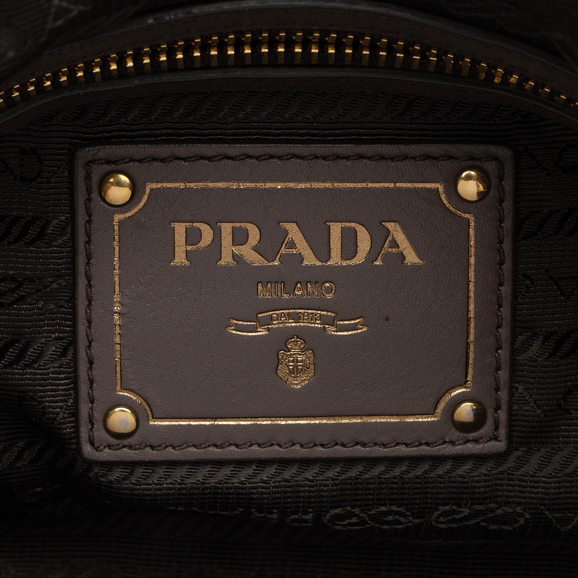 Prada Soft Calf Sacca 2 Manici Medium Satchel (SHF-IrfhQZ)