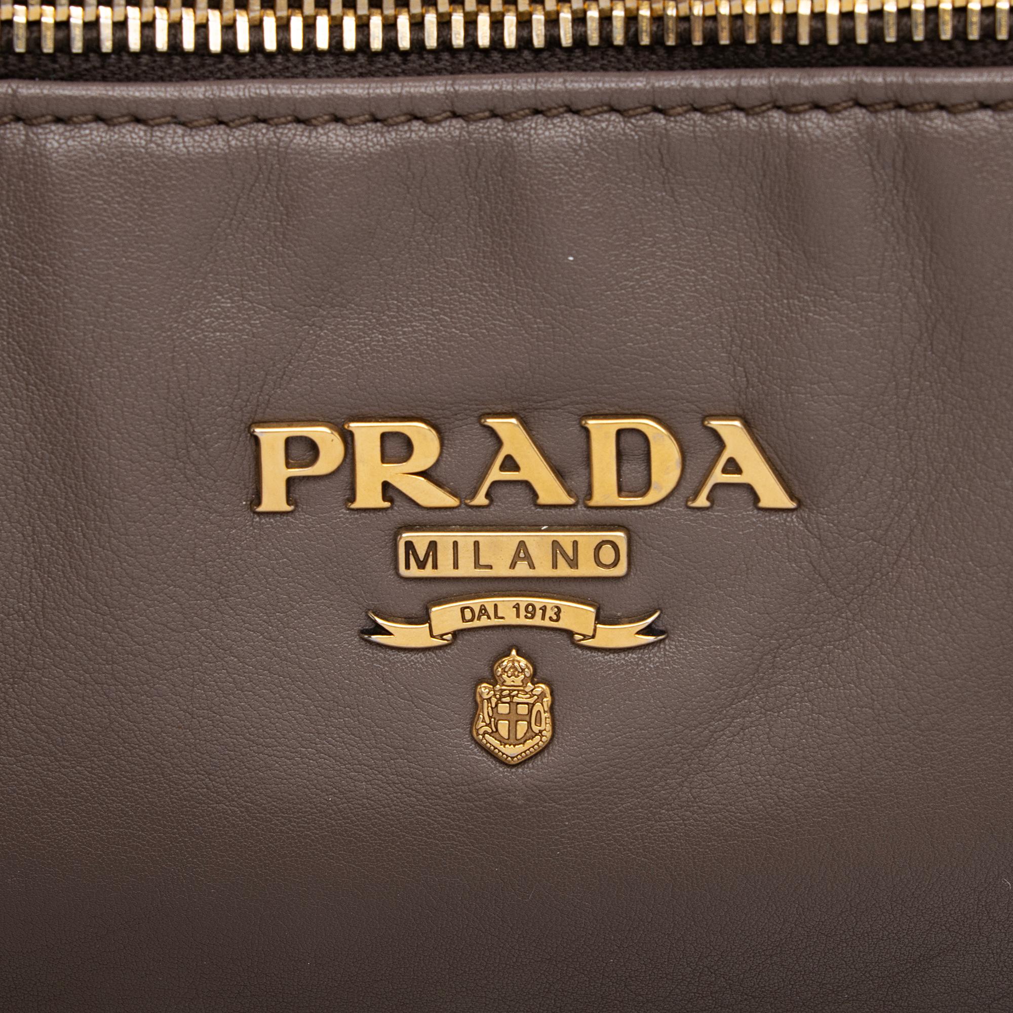 Prada Soft Calf Sacca 2 Manici Medium Satchel (SHF-IrfhQZ)