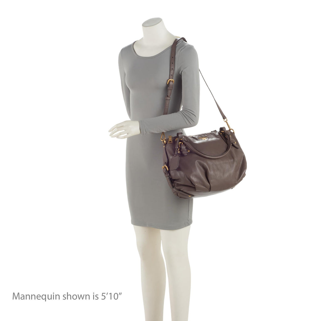 Prada Soft Calf Sacca 2 Manici Medium Satchel (SHF-IrfhQZ)