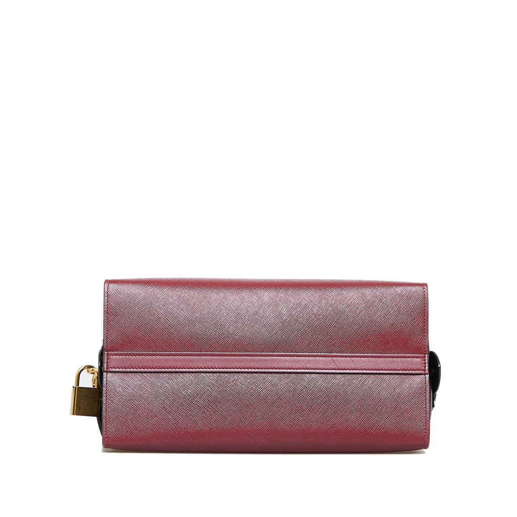 Prada Soft Calf-Trimmed Saffiano Esplanade (SHG-DqWXsj)