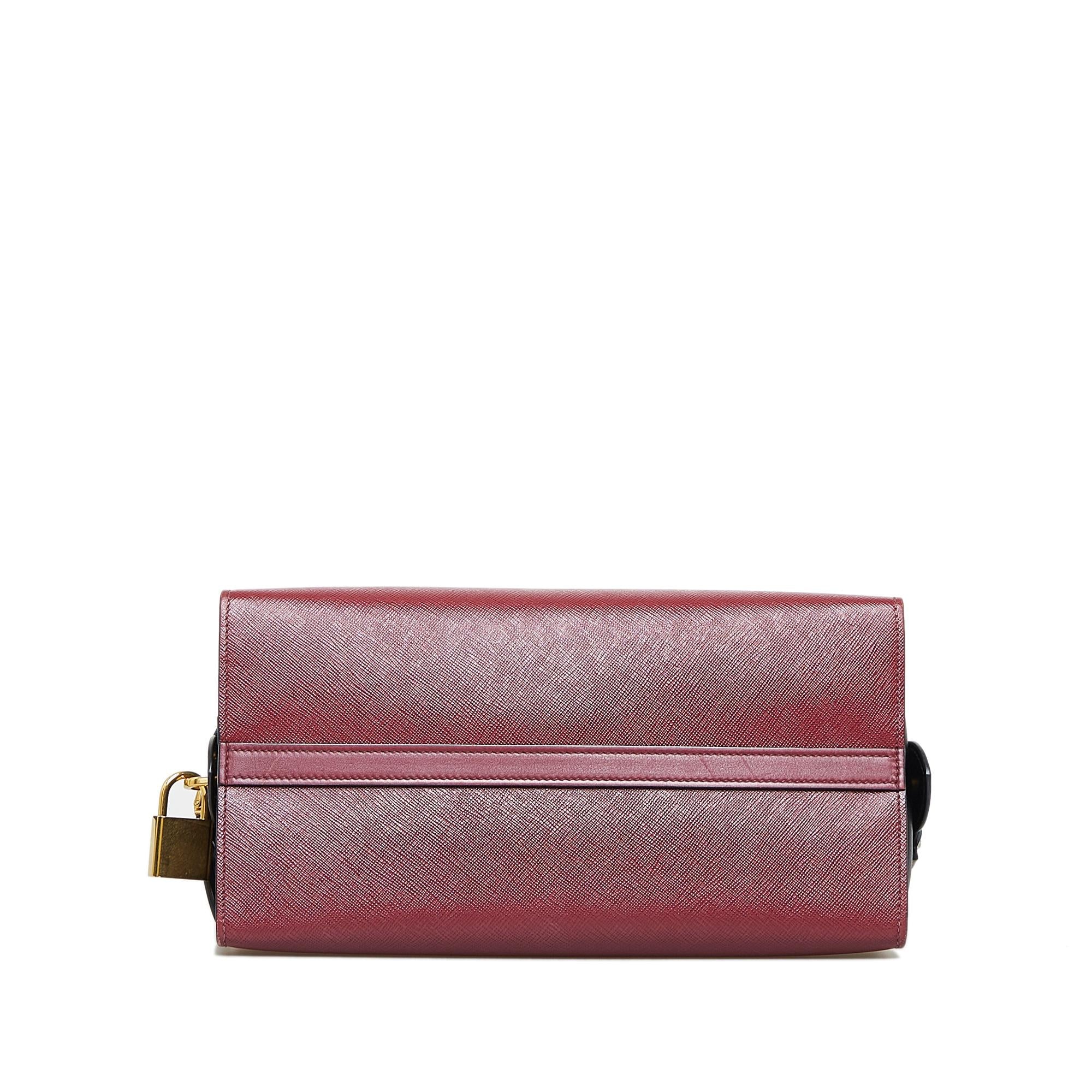 Prada Soft Calf-Trimmed Saffiano Esplanade (SHG-DqWXsj)