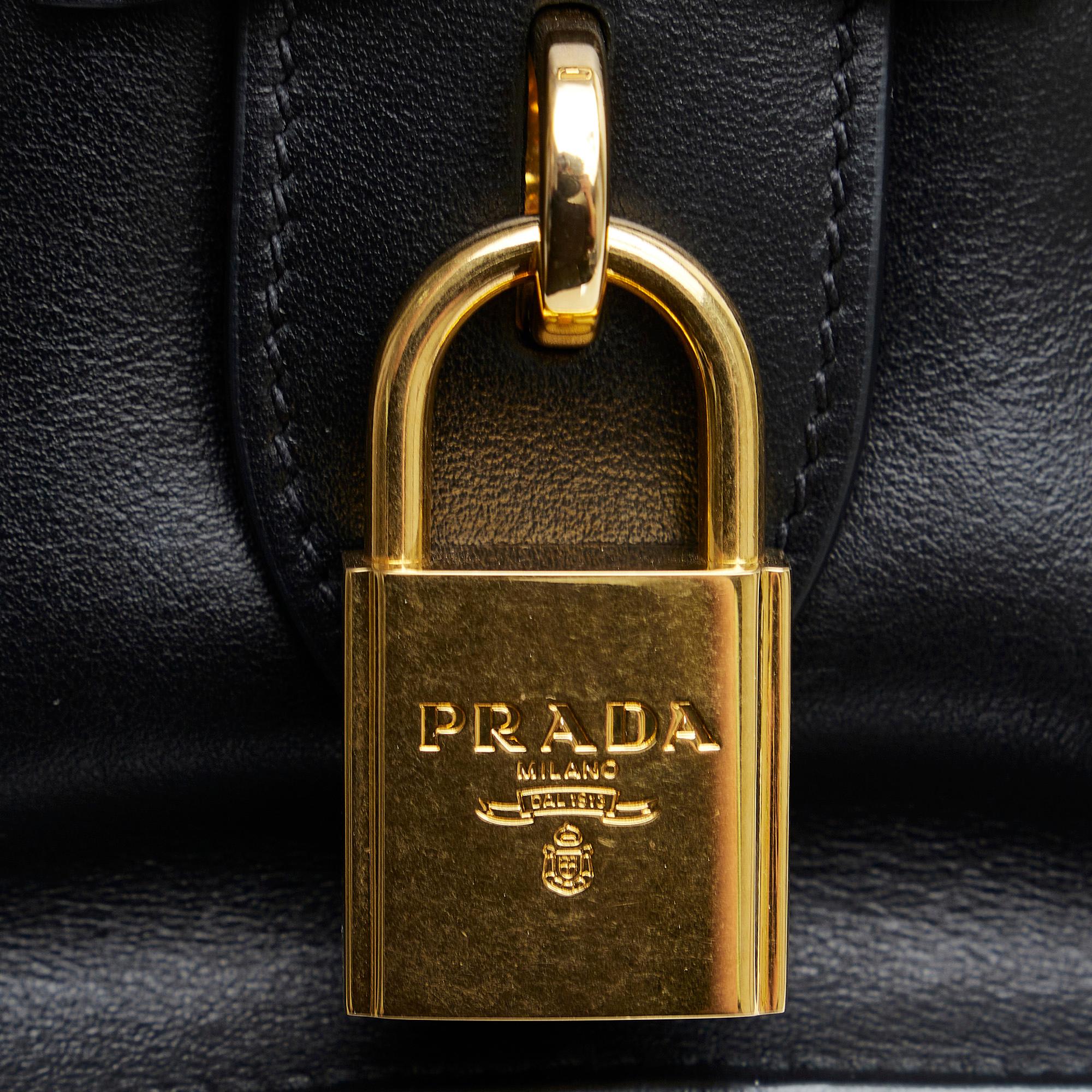 Prada Soft Calf-Trimmed Saffiano Esplanade (SHG-DqWXsj)
