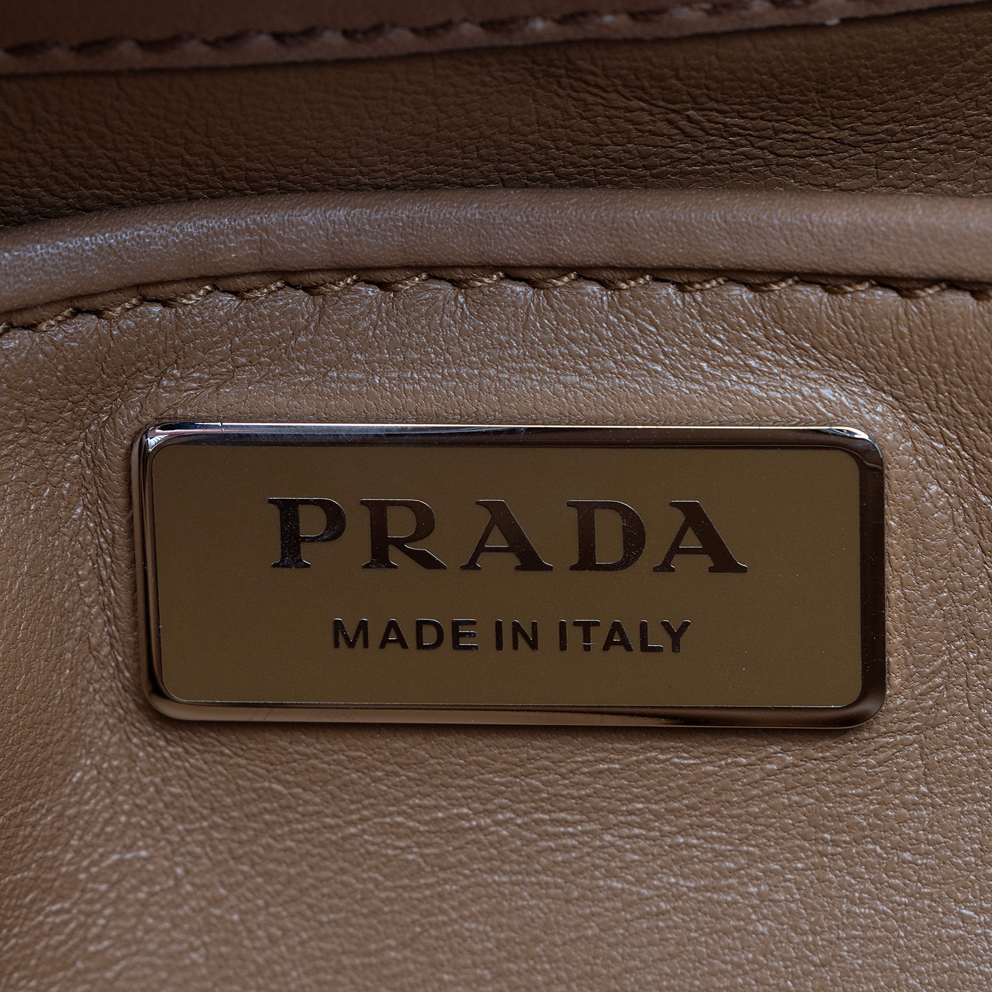 Prada Striped Calfskin Baiadera Frame Satchel (SHF-alSkQj)