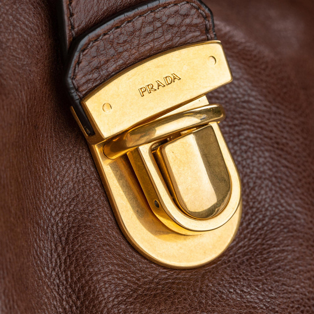 Prada Studded Craquelle Satchel (SHG-rlvrQI)