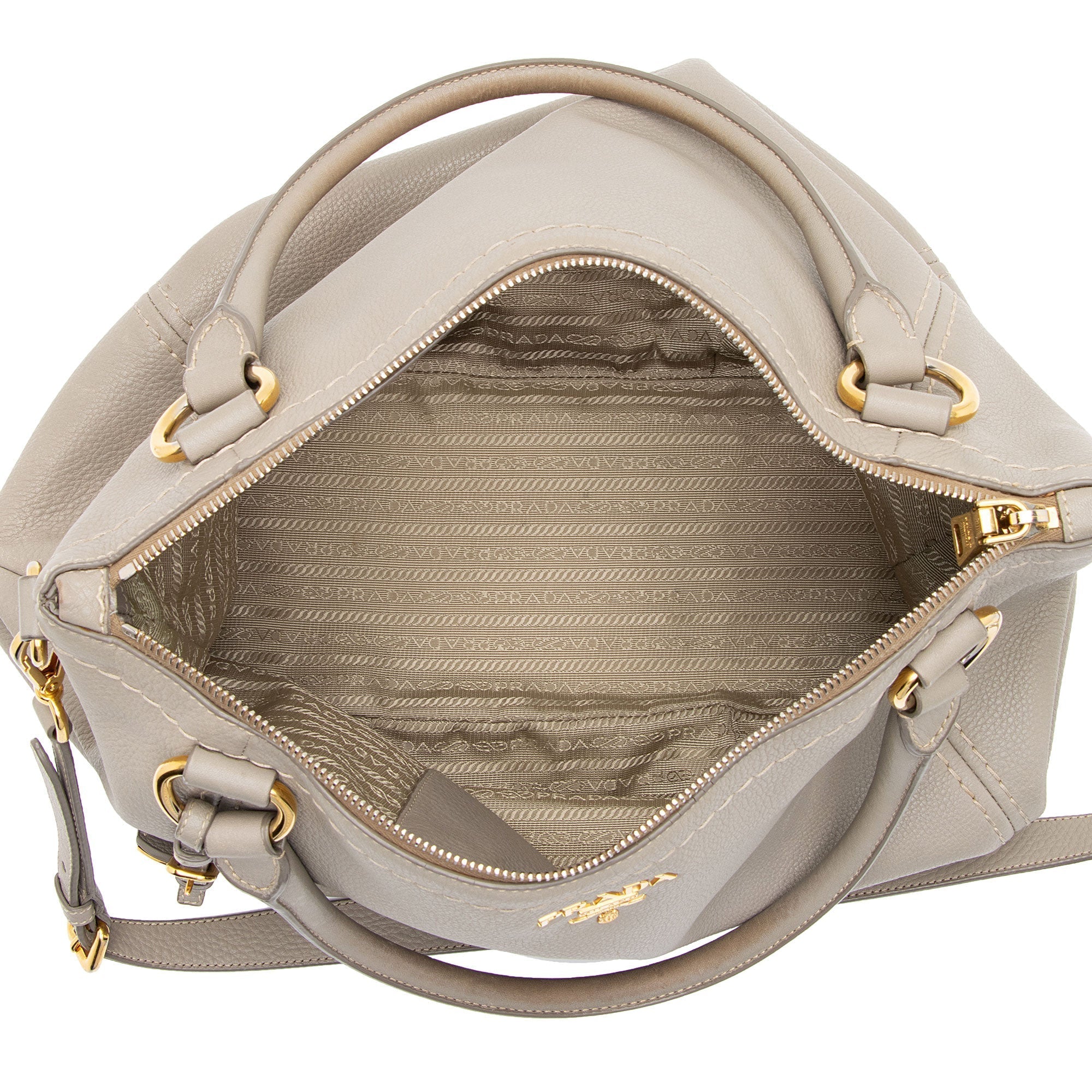 Prada Vitello Daino Convertible Large Tote (SHF-Zl7aLB)