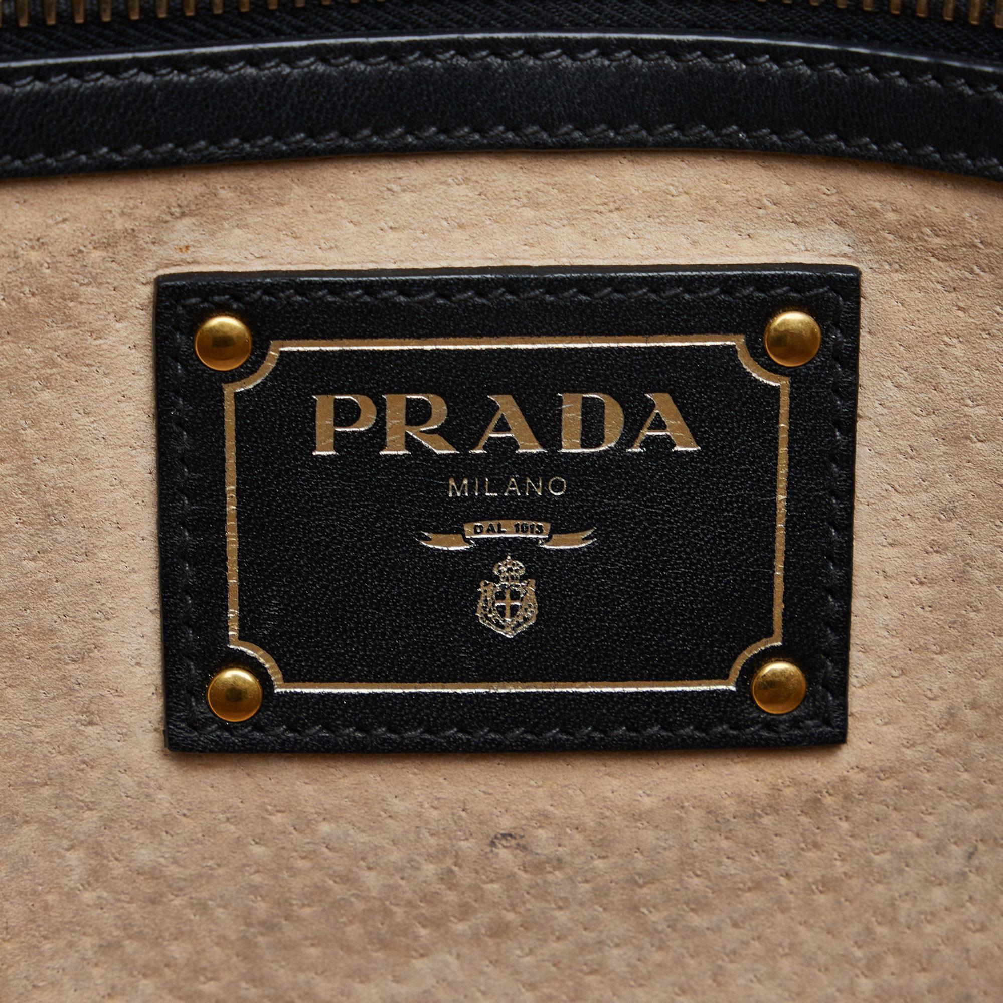Prada Vitello Daino Satchel (SHG-BykW3U)