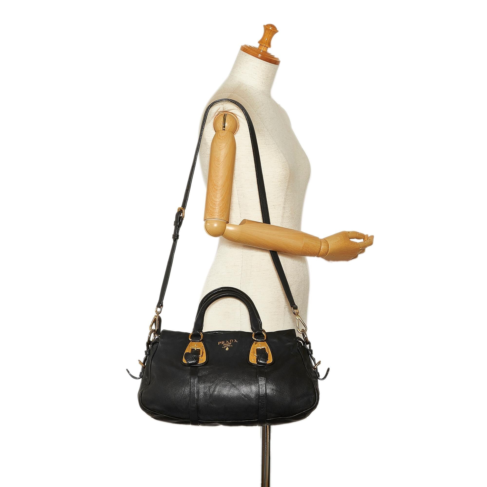 Prada Vitello Daino Satchel (SHG-DWxQmb)
