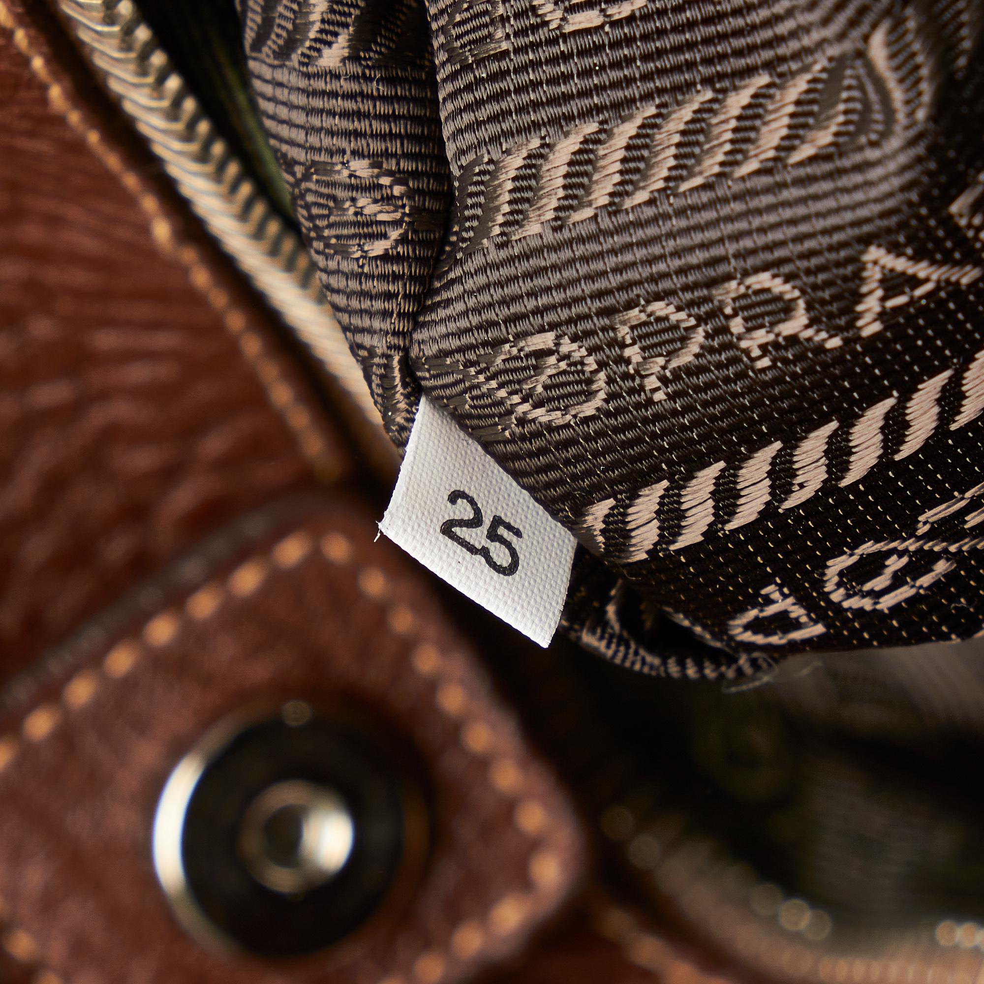 Prada Vitello Daino Side Flap Pockets Shoulder Bag (SHG-ABmcpQ)