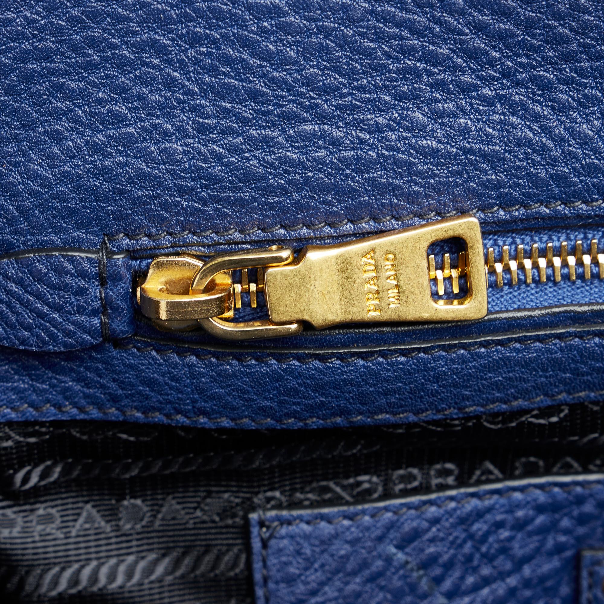 Prada Vitello Daino Sound Lock Satchel (SHG-GPwQEl)