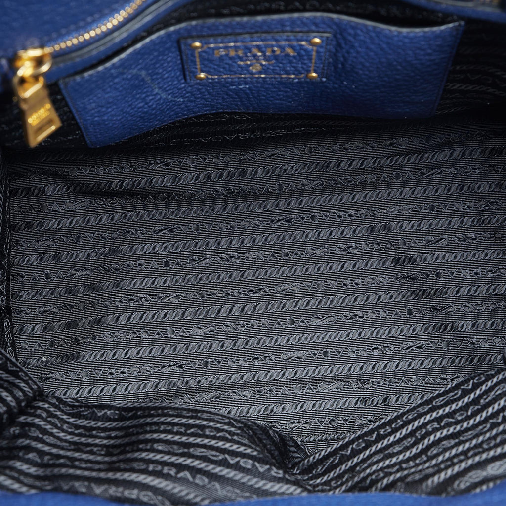 Prada Vitello Daino Sound Lock Satchel (SHG-GPwQEl)