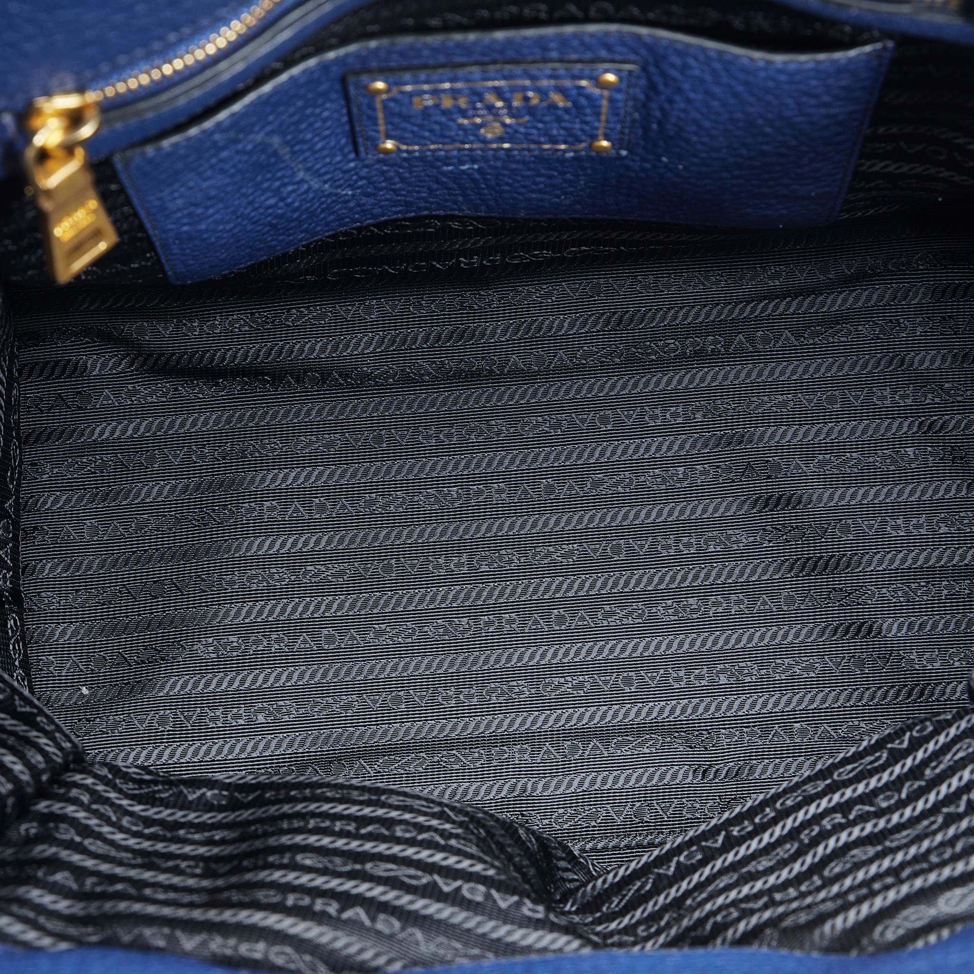 Prada Vitello Daino Sound Lock Satchel (SHG-GPwQEl)