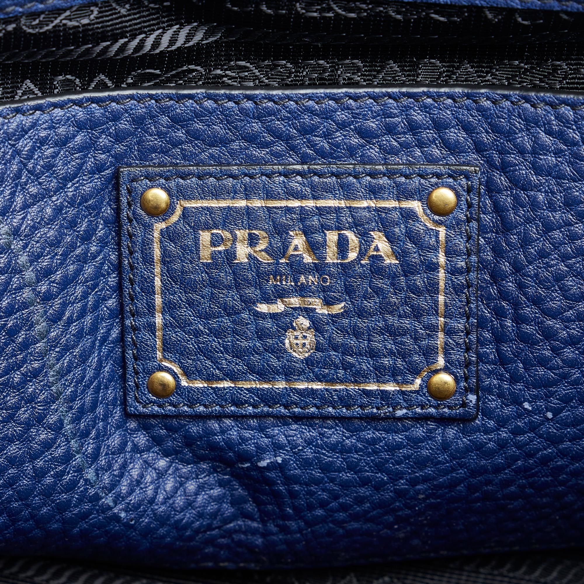 Prada Vitello Daino Sound Lock Satchel (SHG-GPwQEl)