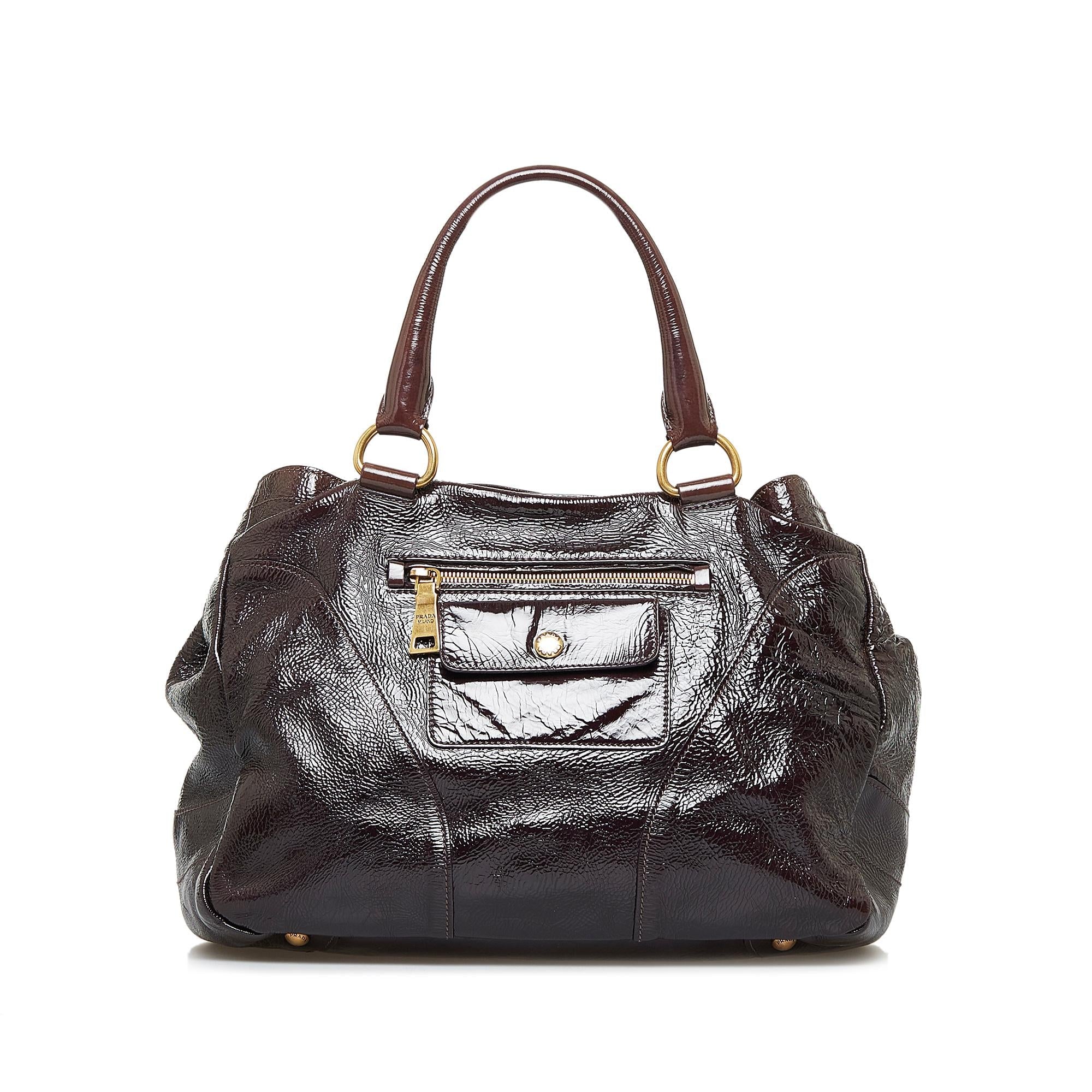 Prada Vitello Shine Zippy Tote Bag (SHG-ks2Rg4)