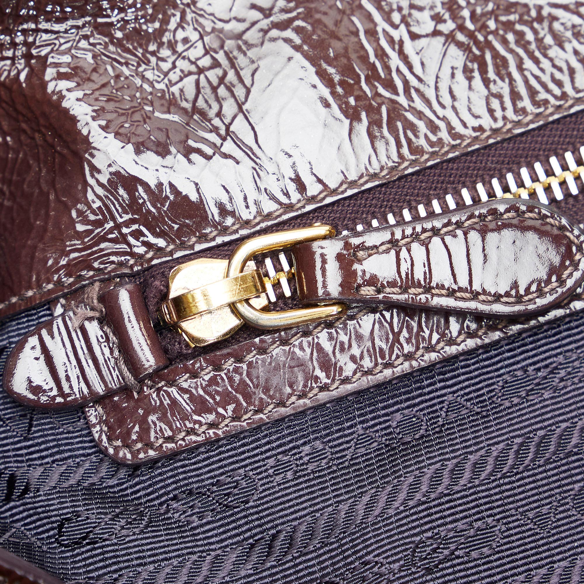 Prada Vitello Shine Zippy Tote Bag (SHG-ks2Rg4)