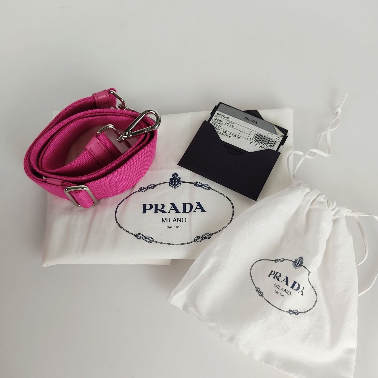 PRADA Shopping Canapa shoulder bag with studs