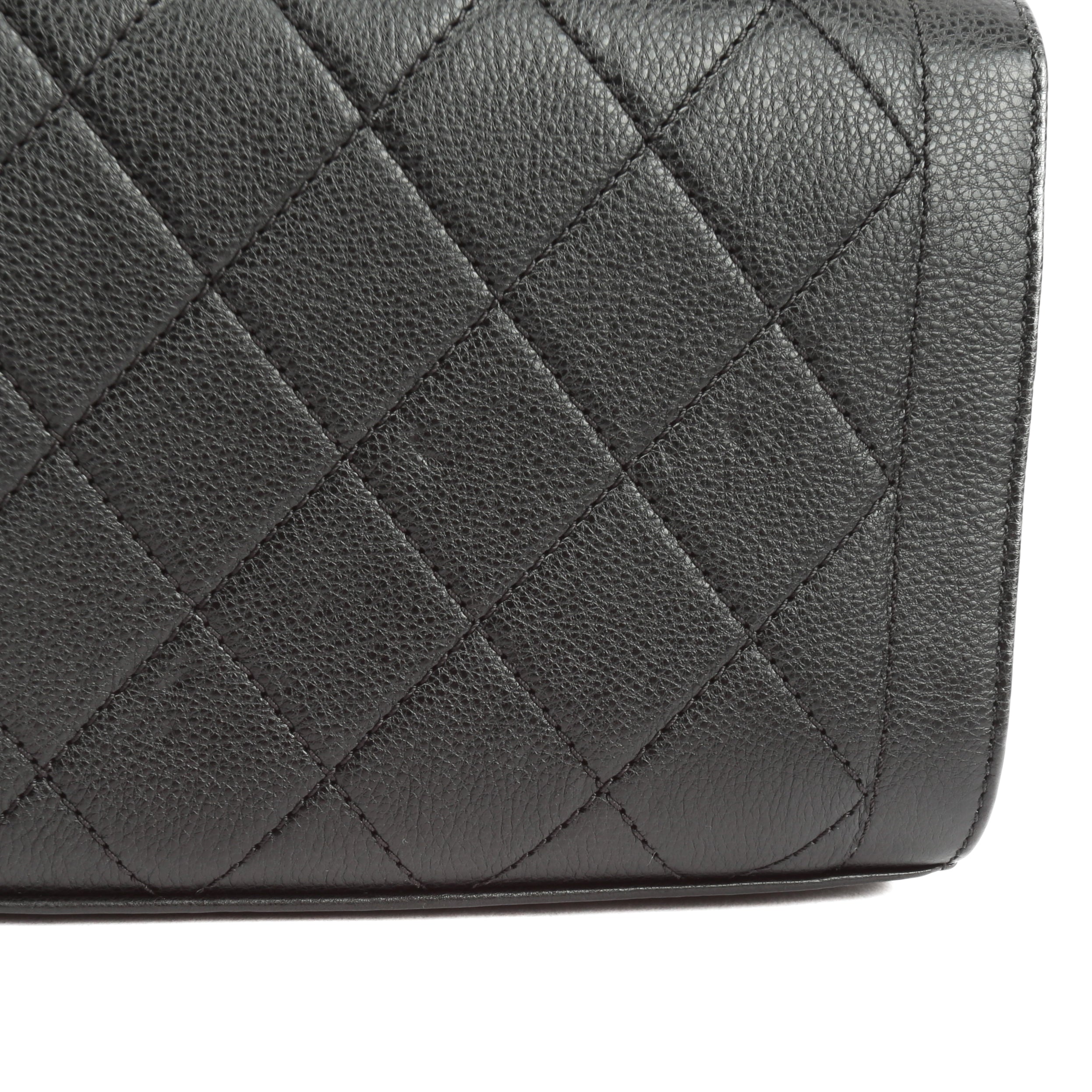 CHANEL Label Click Flap Bag with Handle Black - Quilted