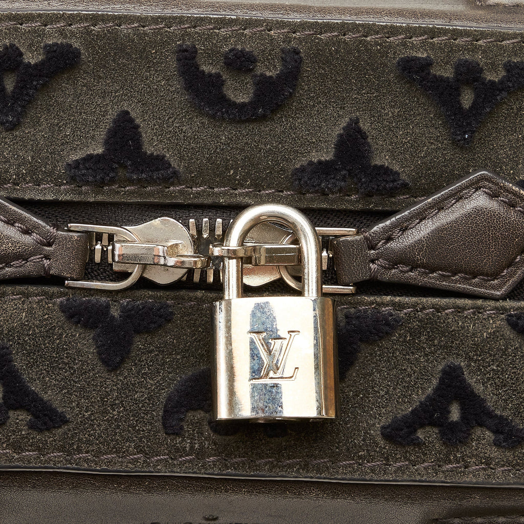 LOUIS VUITTON Monogram Tuffetage Deauville Cube Handbag
