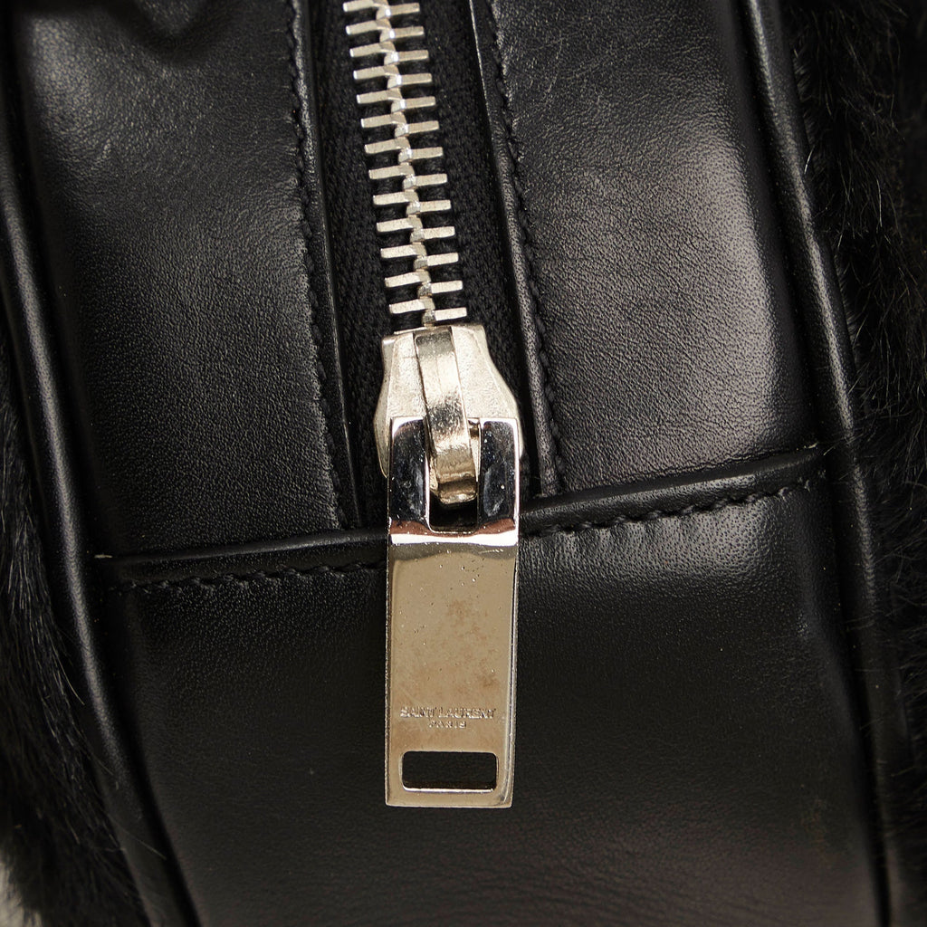 SAINT LAURENT Pony Hair Round Crossbody Crossbody Bag