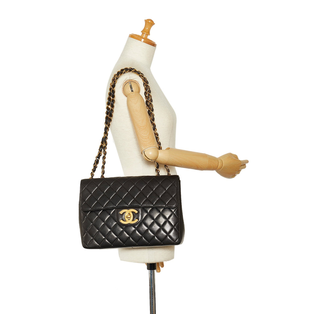 CHANEL Jumbo XL Classic Lambskin Single Flap Bag