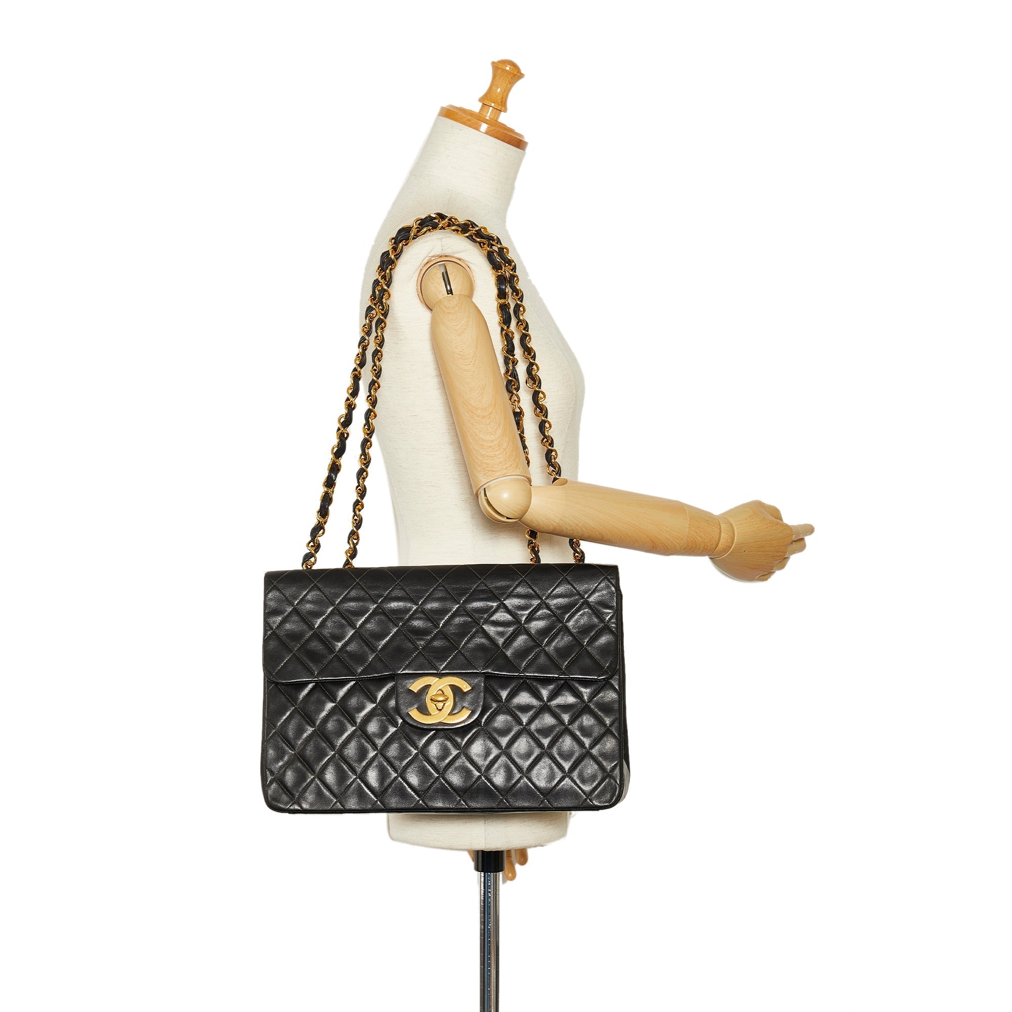 CHANEL Maxi XL Classic Lambskin Single Flap Shoulder Bag