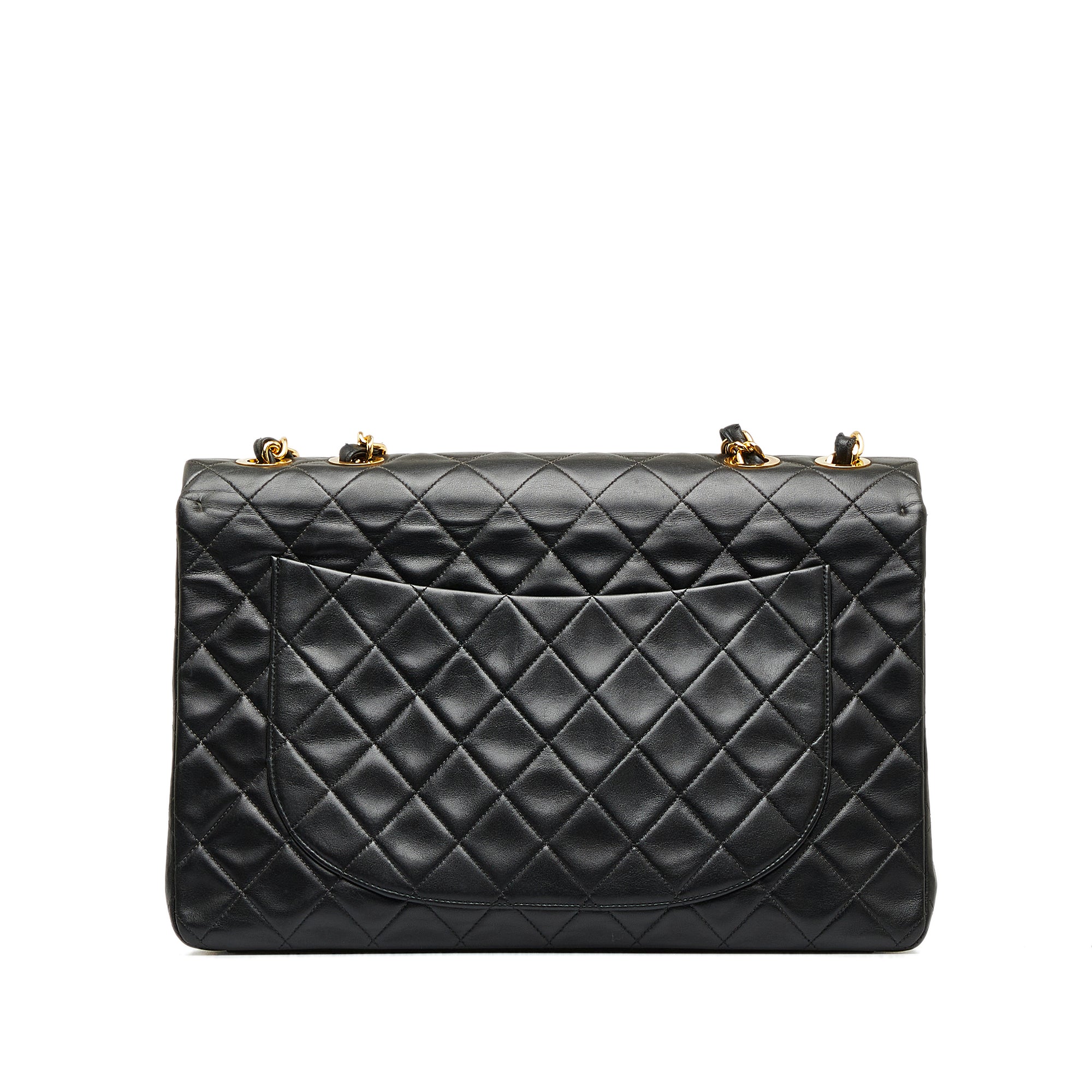 CHANEL Maxi XL Classic Lambskin Single Flap Shoulder Bag