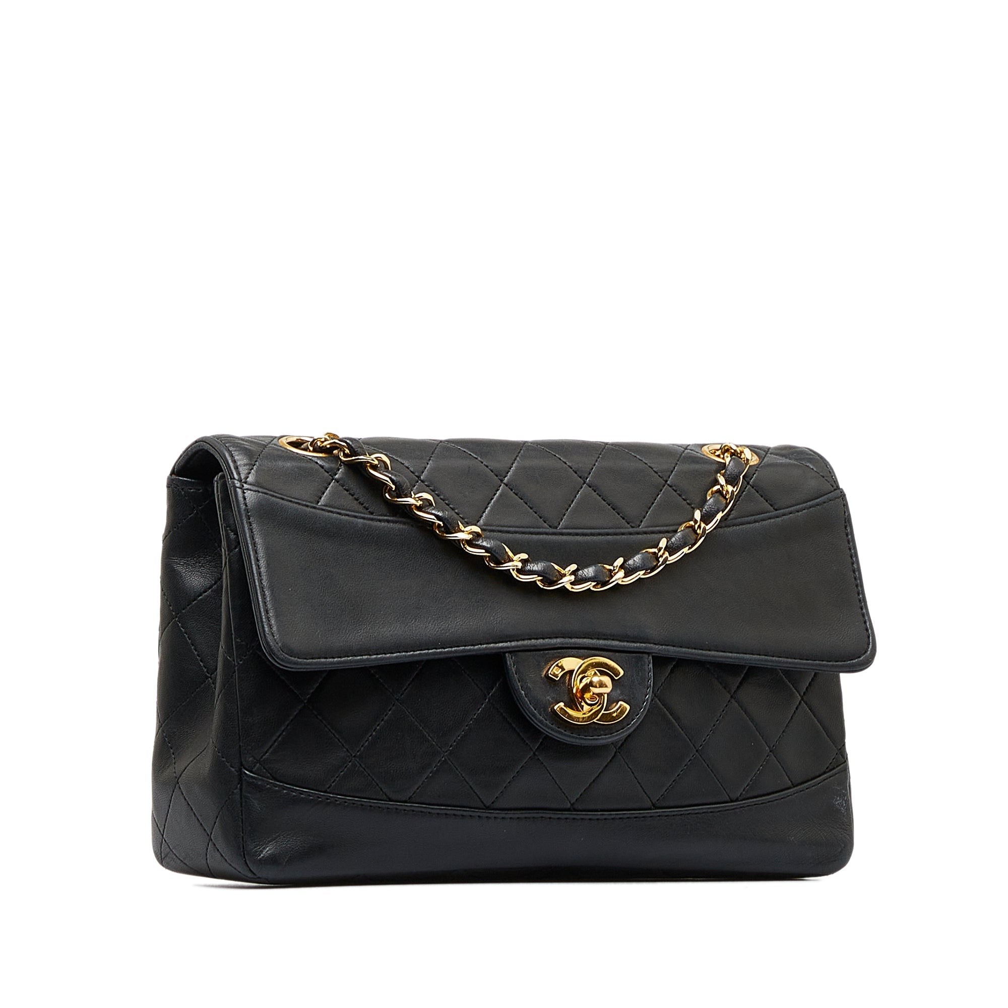 CHANEL Small Quilted Lambskin Single Flap Shoulder Bag