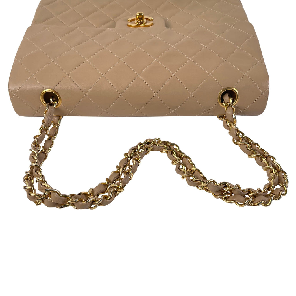 CHANEL Medium Tall Classic Lambskin Double Flap Shoulder Bag