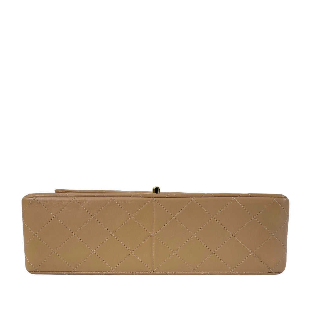 CHANEL Medium Tall Classic Lambskin Double Flap Shoulder Bag