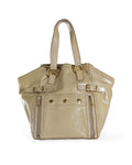 YVES SAINT LAURENT Beige Patent Leather Small Downtown Bag