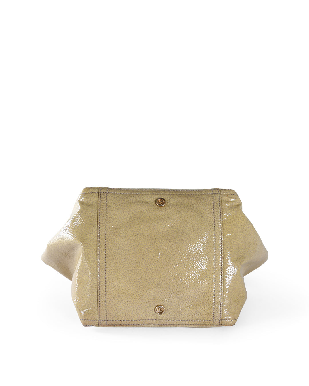 YVES SAINT LAURENT Beige Patent Leather Small Downtown Bag