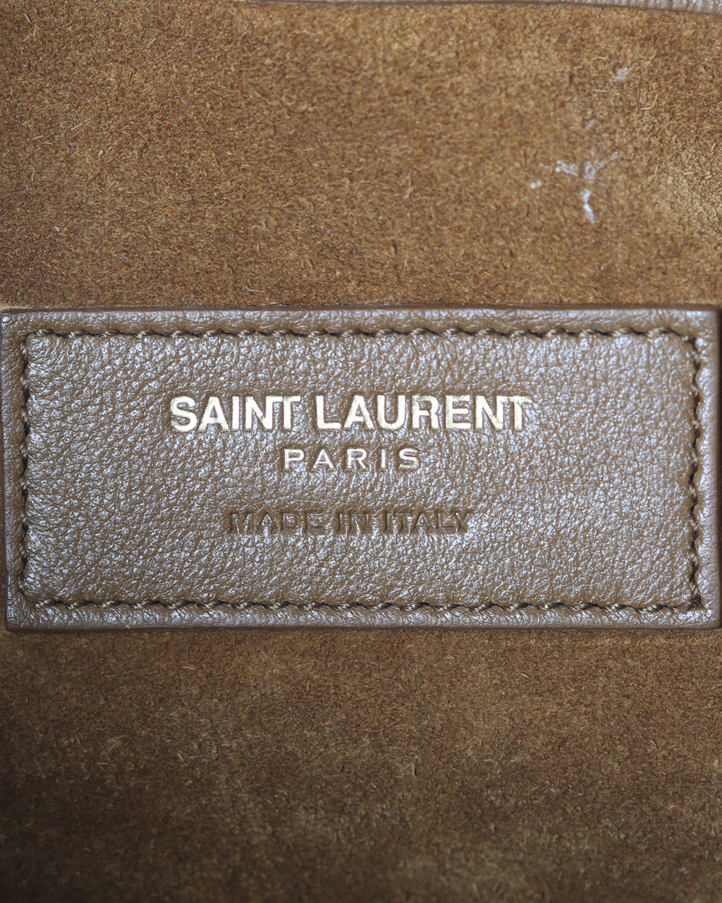 SAINT LAURENT Brown Suede Fringe Emmanuelle Crossbody Bag