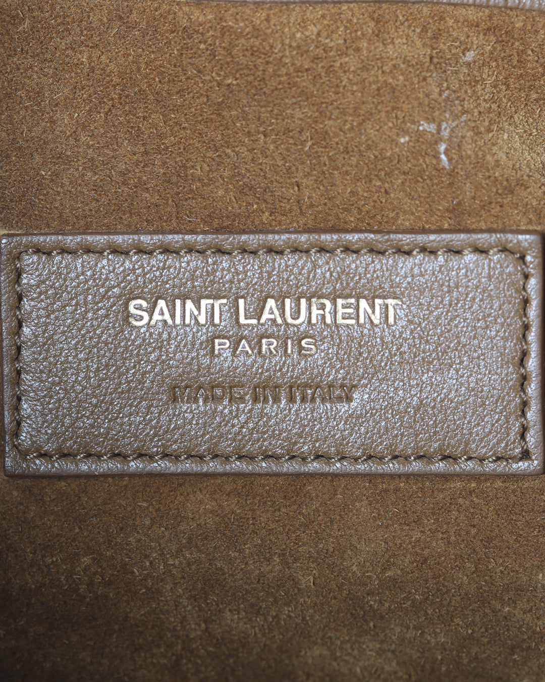 SAINT LAURENT Brown Suede Fringe Emmanuelle Crossbody Bag