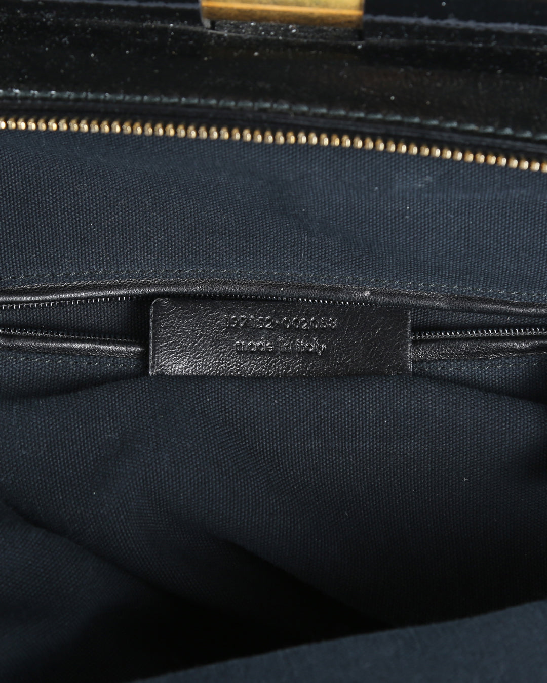 SAINT LAURENT Black Patent Leather Medium Majorelle Satchel Bag
