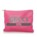 Gucci Logo Clutch Bag Pink