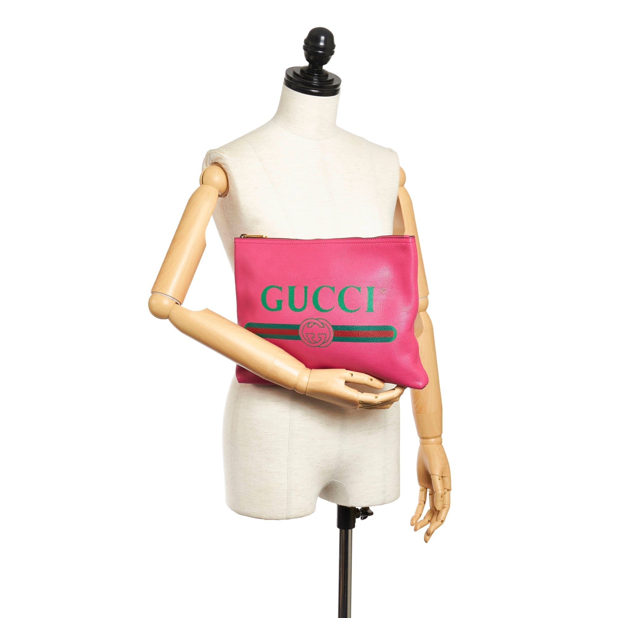 Gucci Logo Clutch Bag Pink