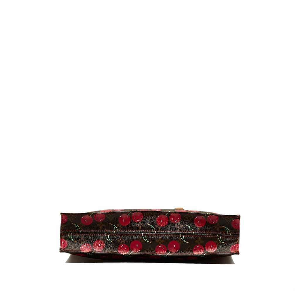 LOUIS VUITTON x Takashi Murakami Monogram Cerises Sac Plat Tote Bag