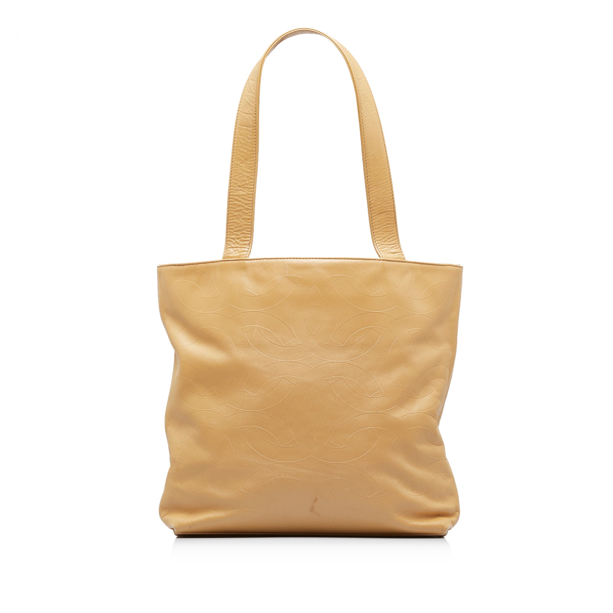 CHANEL CC Embossed Leather Tote Bag