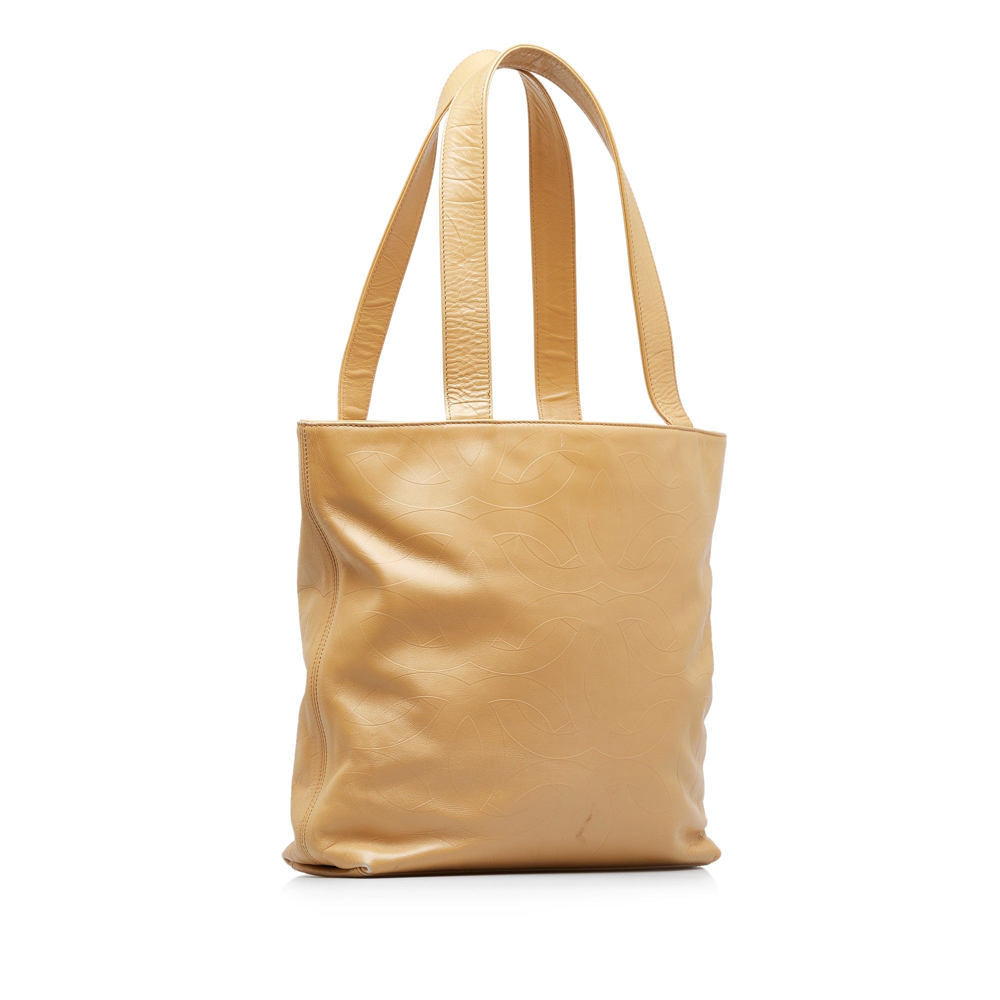 CHANEL CC Embossed Leather Tote Bag