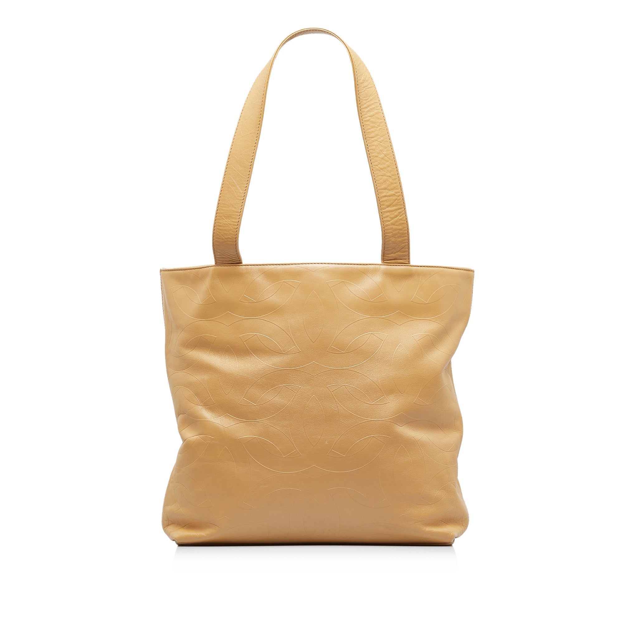 CHANEL CC Embossed Leather Tote Bag