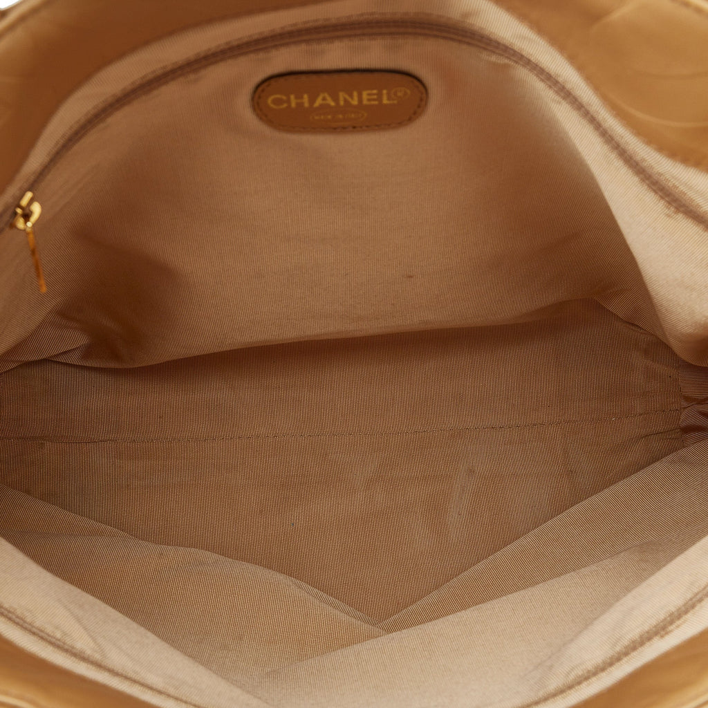 CHANEL CC Embossed Leather Tote Bag