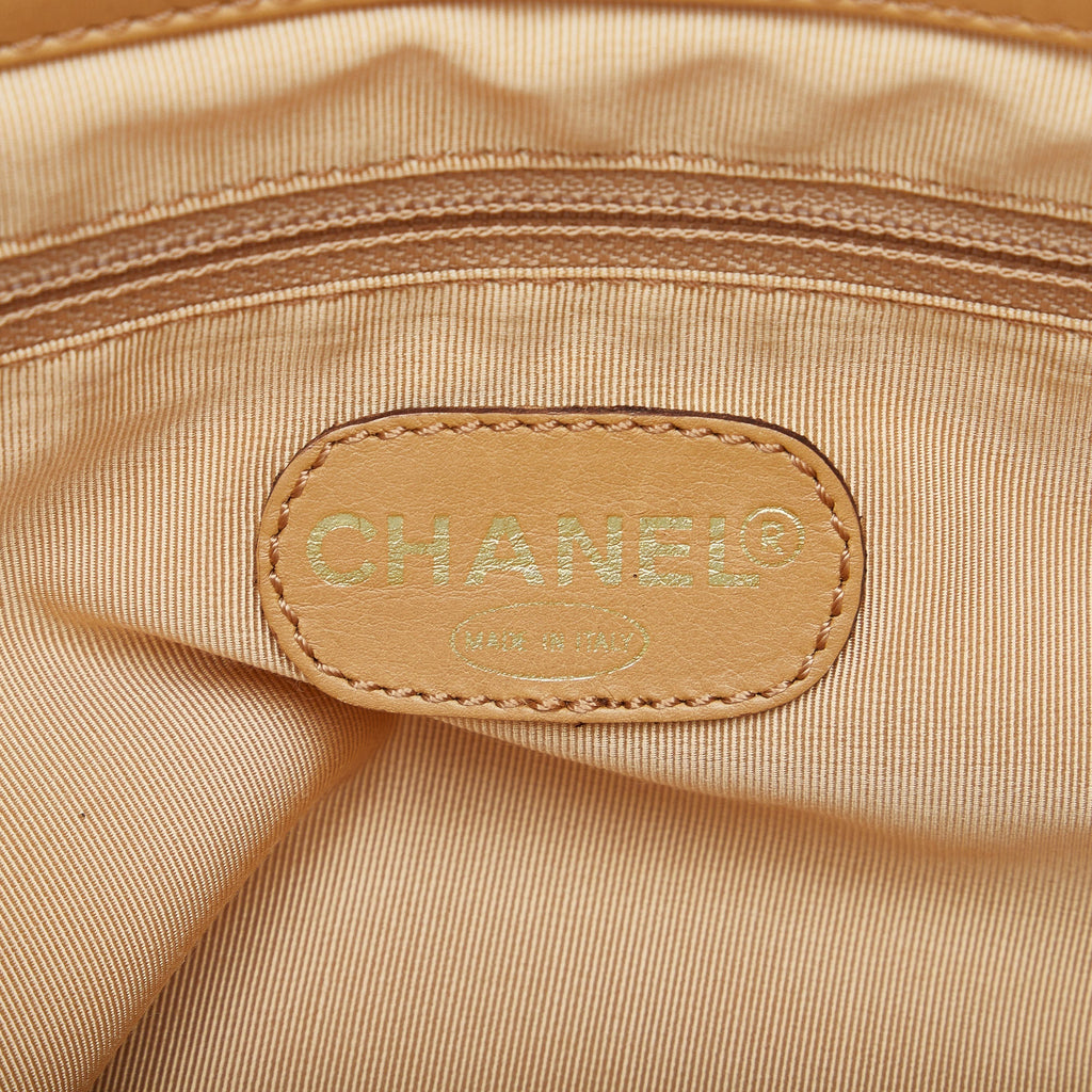 CHANEL CC Embossed Leather Tote Bag