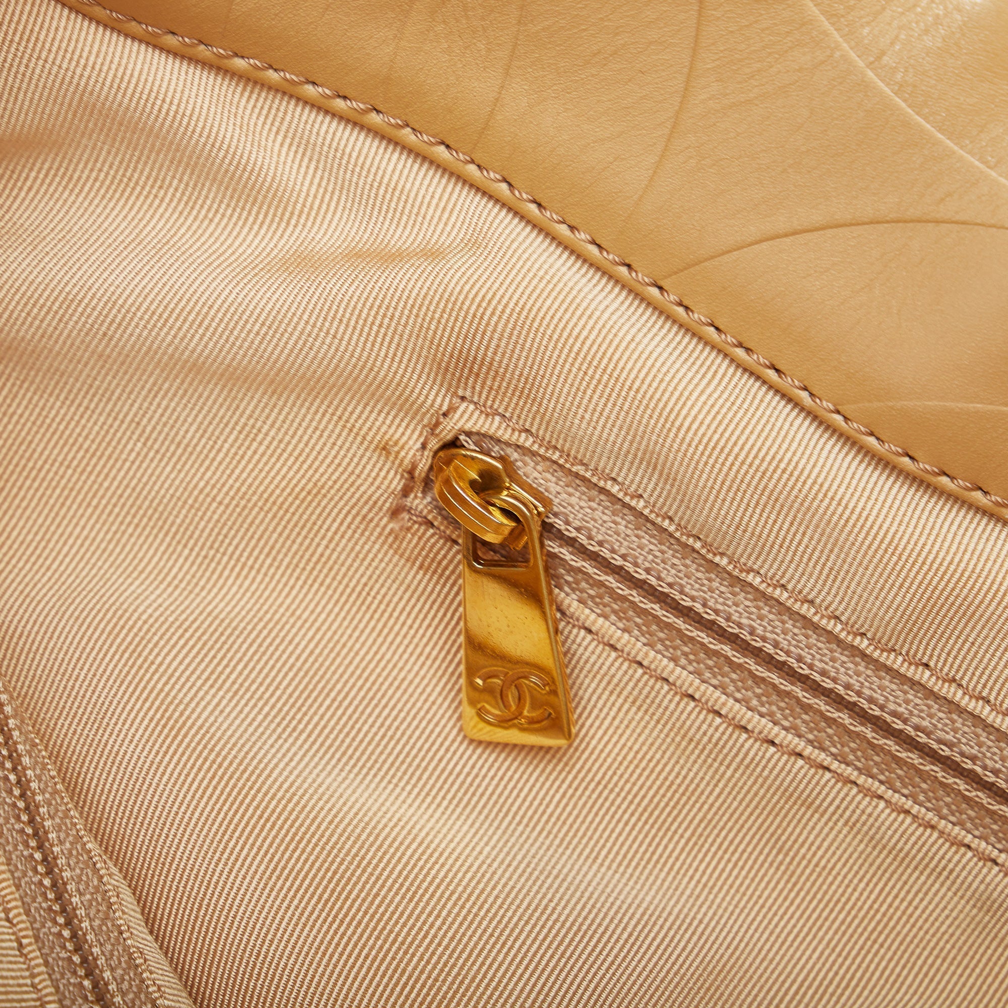 CHANEL CC Embossed Leather Tote Bag