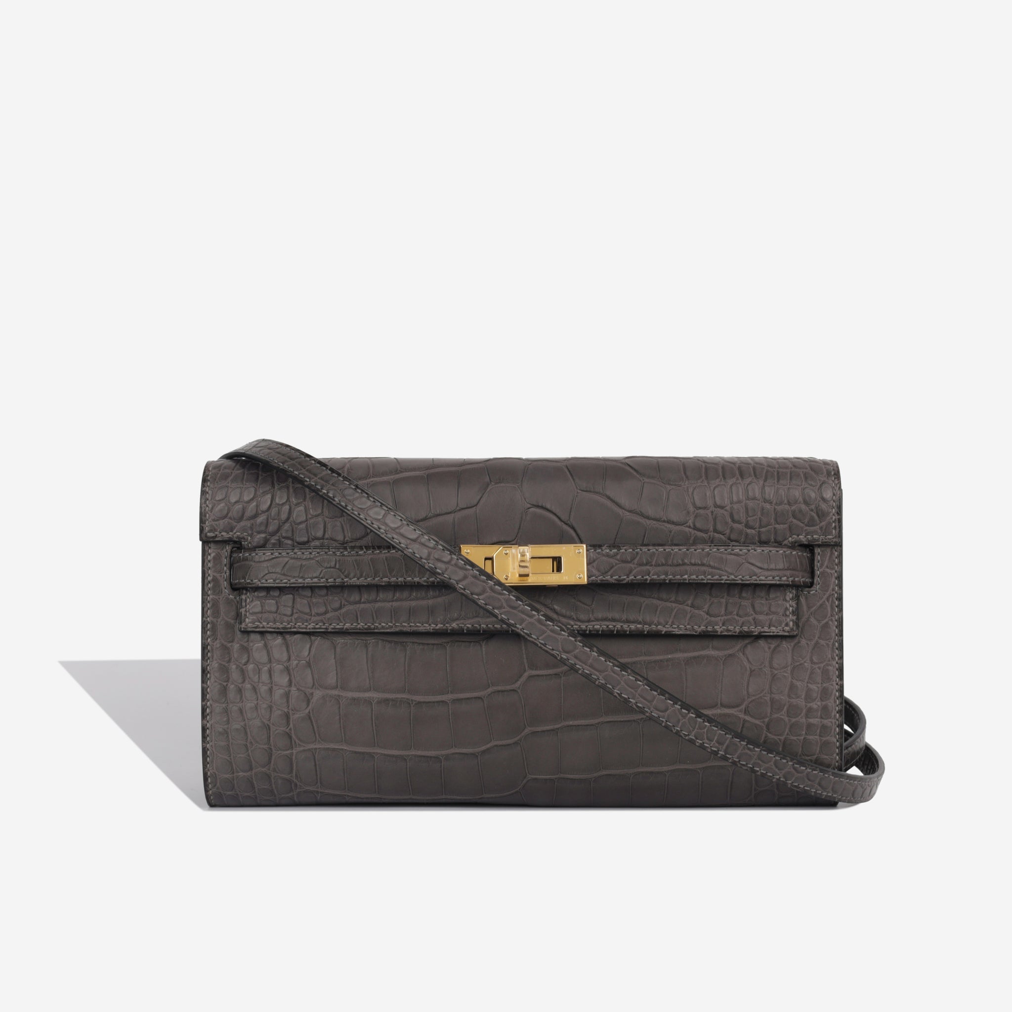 Hermès Kelly To Go Wallet - Graphite Alligator (NWT)