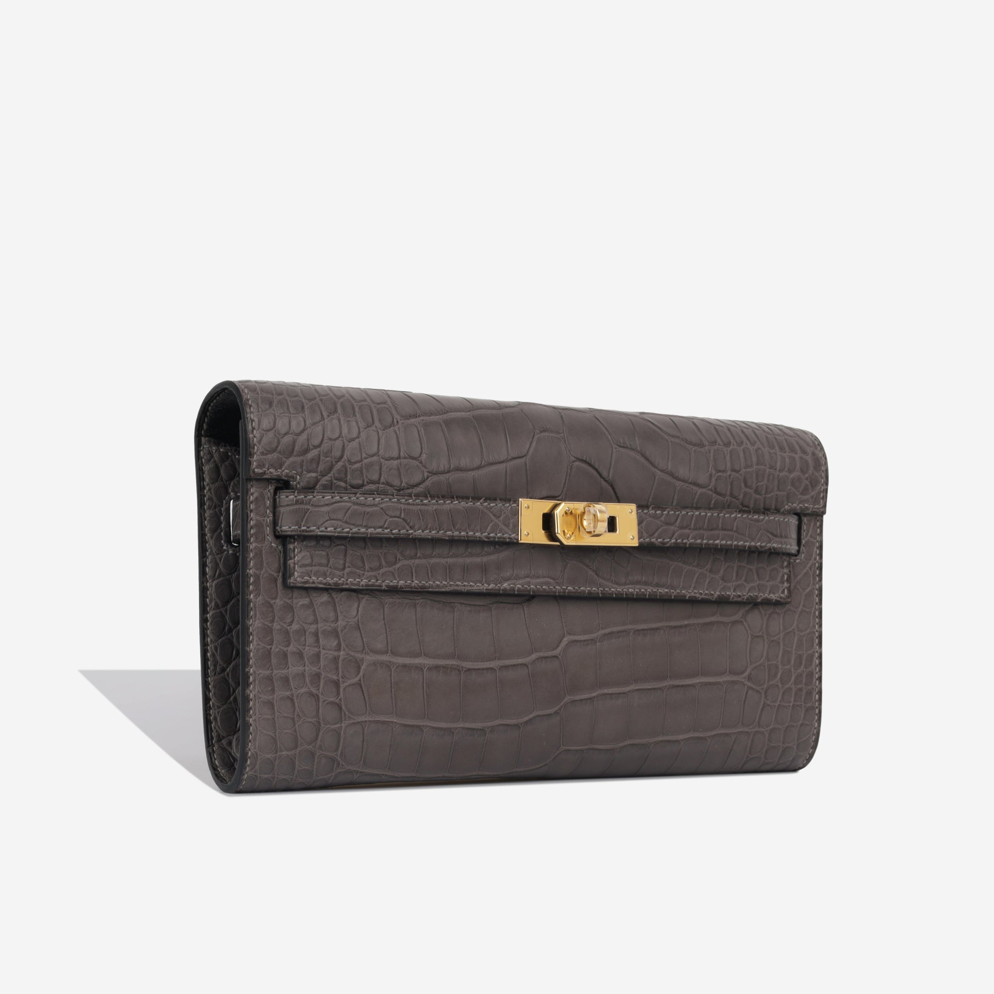 Hermès Kelly To Go Wallet - Graphite Alligator (NWT)