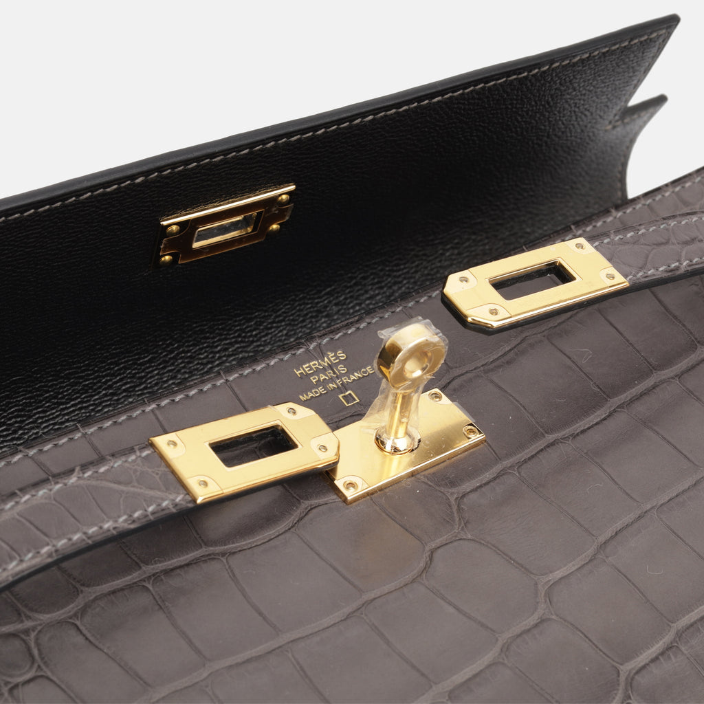 Hermès Kelly To Go Wallet - Graphite Alligator (NWT)