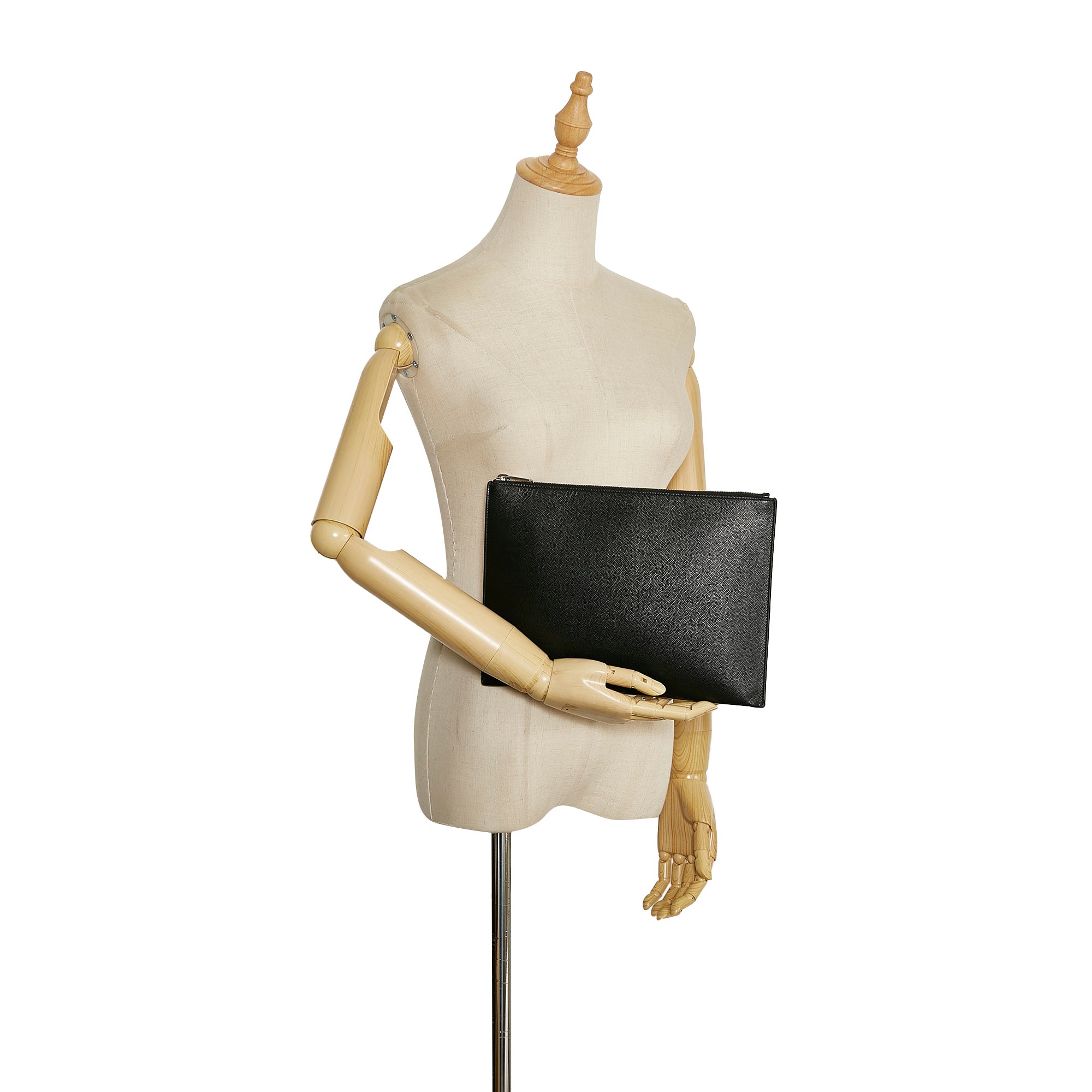 SAINT LAURENT Leather Clutch Clutch Bag