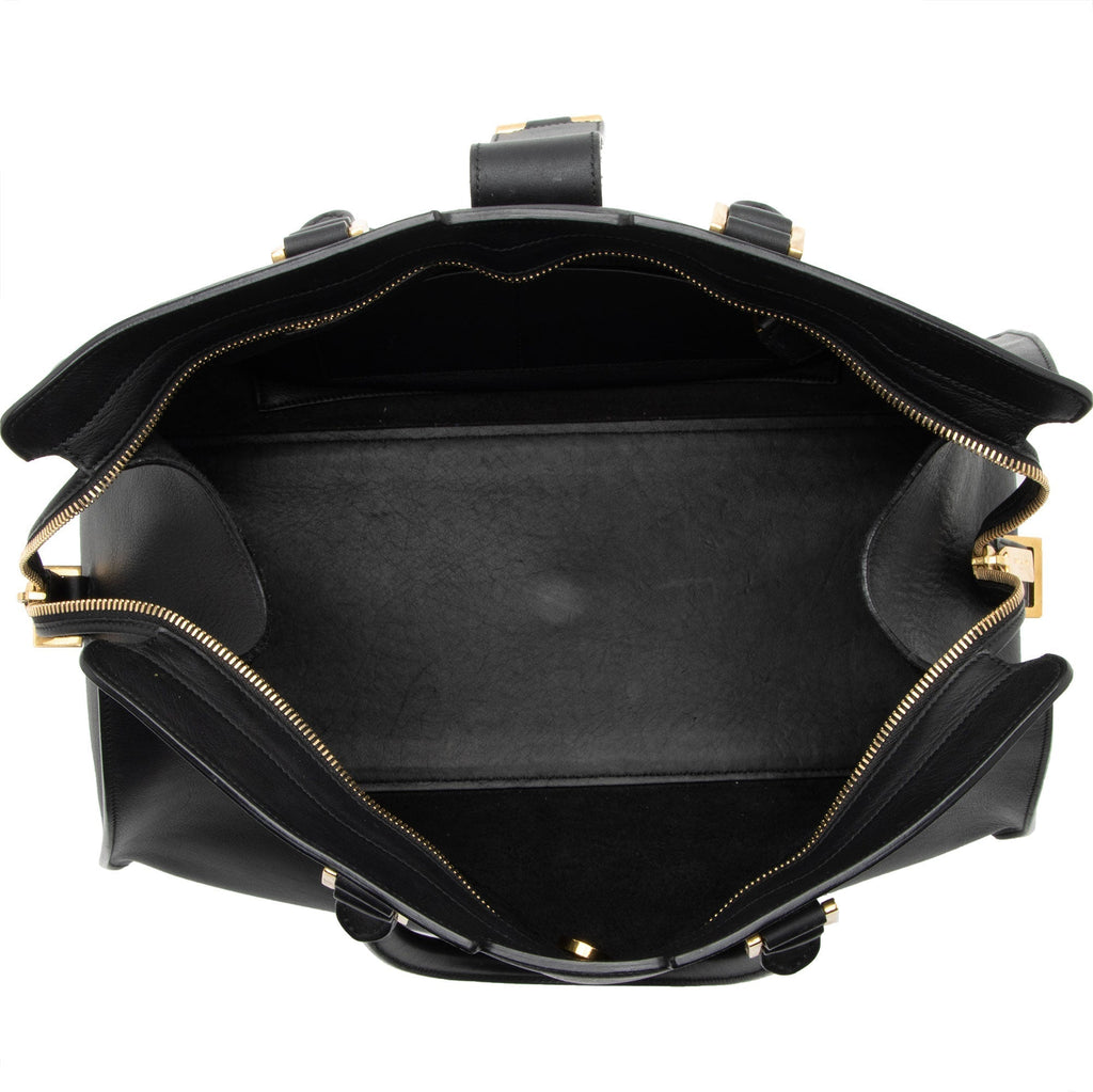 Saint Laurent Calfskin Cabas Chyc Medium Tote (SHF-vEmkbR)