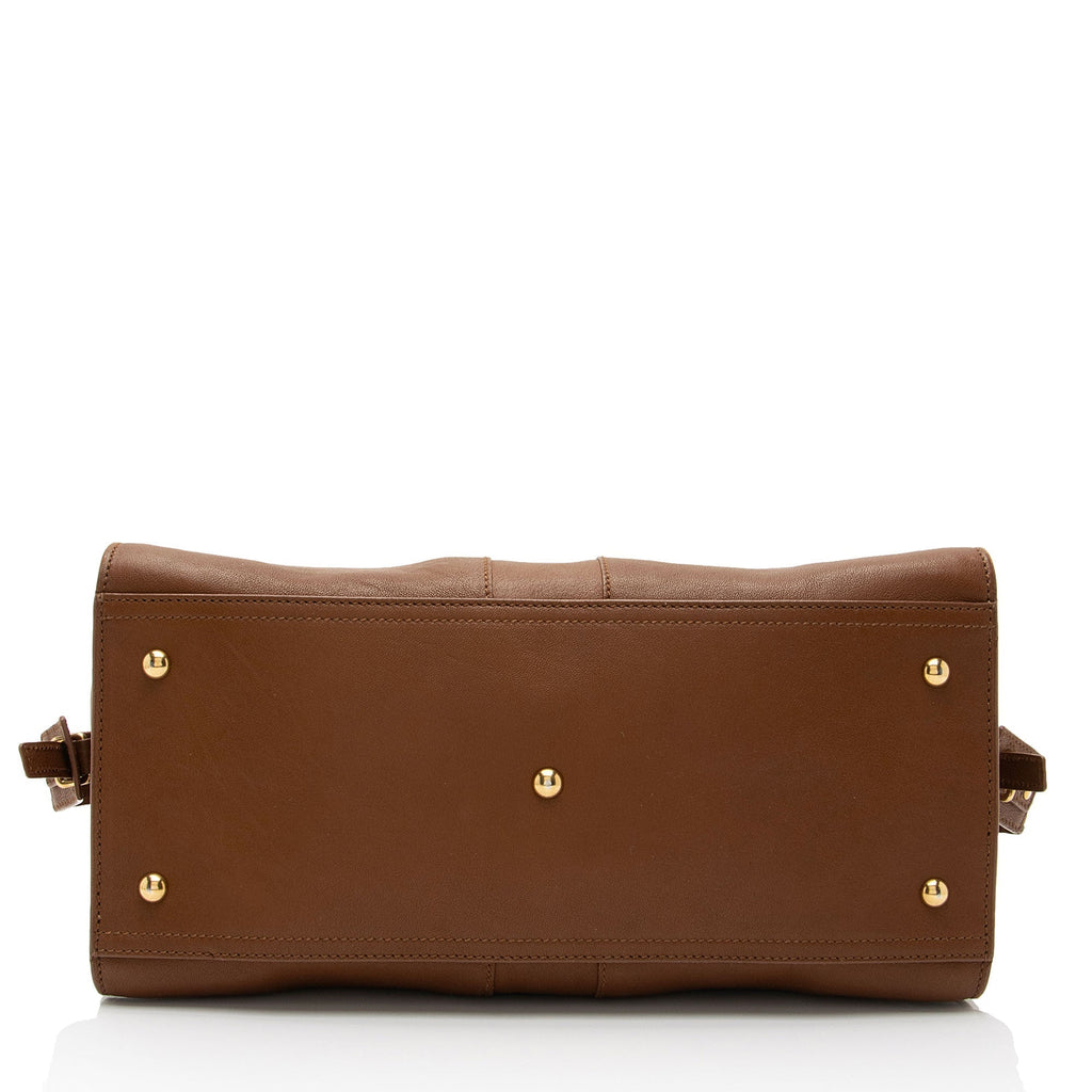 Saint Laurent Calfskin Cabas Chyc Medium Tote (SHF-Ivua2g)