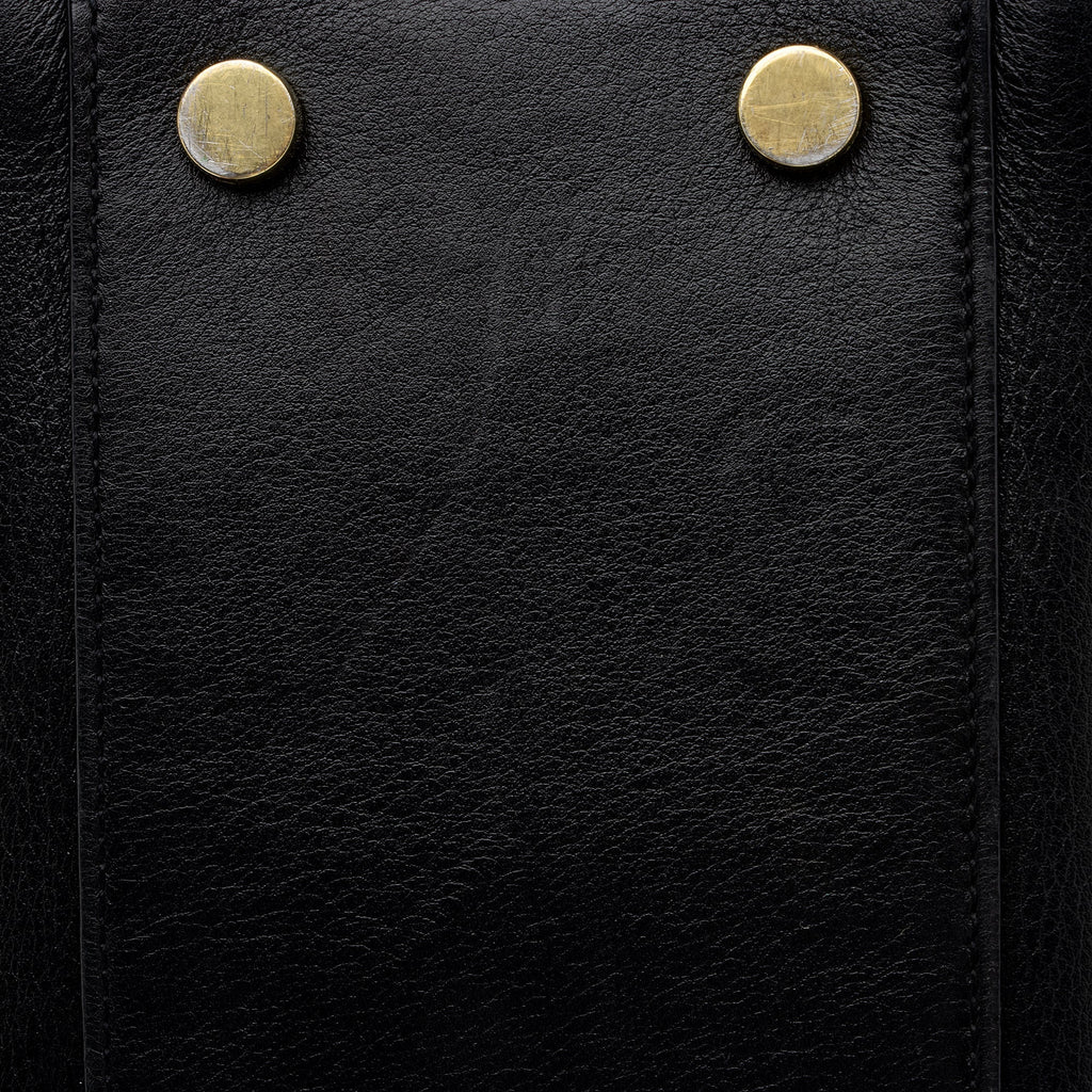 Saint Laurent Calfskin Monogram Baby Cabas Tote (SHF-aWaDWU)
