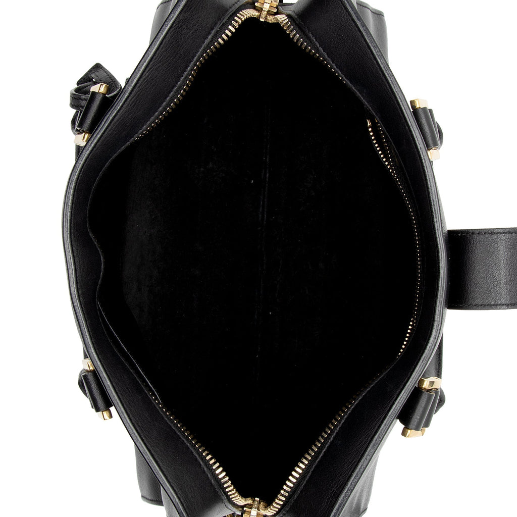 Saint Laurent Calfskin Monogram Baby Cabas Tote (SHF-aWaDWU)
